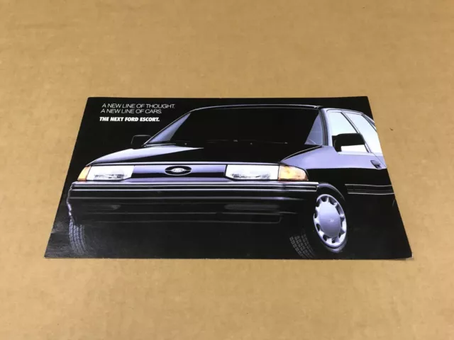 Vintage 1991 Ford Escort Sales Brochure Salesmen Dealership Catalog