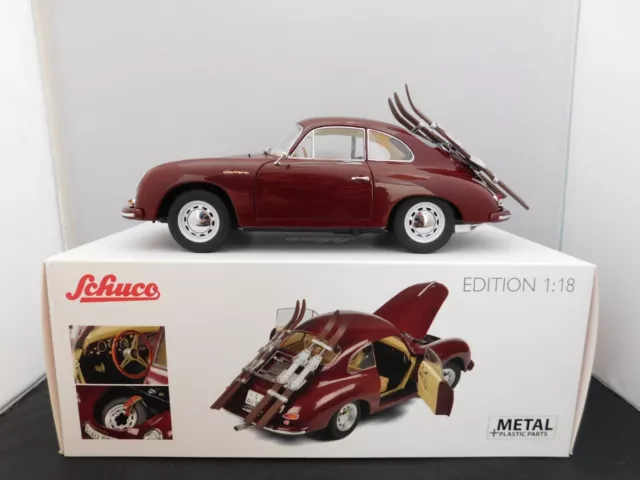 1:18 Porsche 356 A Carrera Coupe, dunkelrot, von Schuco, in OVP, Sondermodell