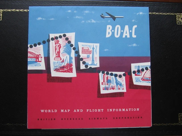 Boac Notebook BOAC WORLD ROUTE map and flight information £47.99 - PicClick UK