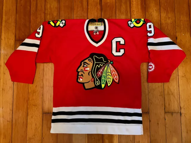 Vintage KOHO Chicago Blackhawks Red NHL Jersey STITCHED - Youth L/XL - EUC