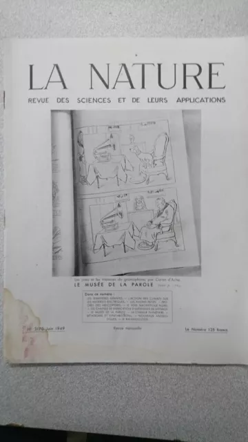 La nature n° 3170 / Juin 1949 | Bon état