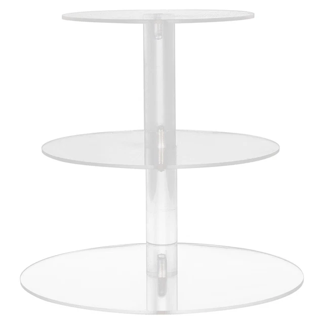 Soporte de cupcake de acrílico bandeja de niveles multifunción soporte de frutas para el hogar