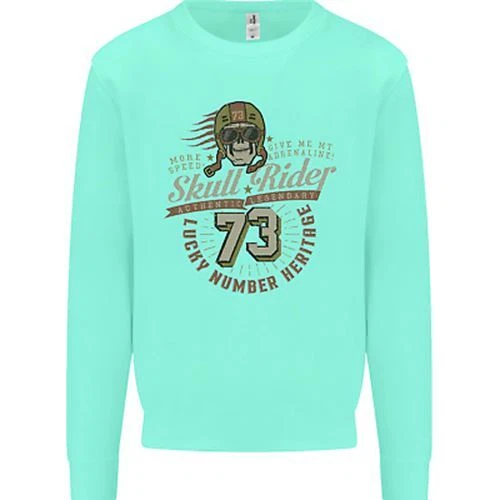 Felpa Maglione Skull Rider Motocicletta Biker Moto Uomo 8