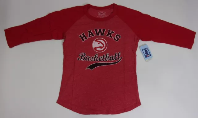 NBA 4 Her Womens Medium Atlanta Hawks Red Lightweight Long Sleeve Shirt New