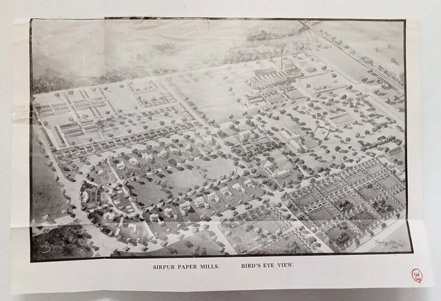 PROPOSED HOUSING SCHEME FOR AZAM JAHI MILLS WARANGAL 1946 map ex-libris India