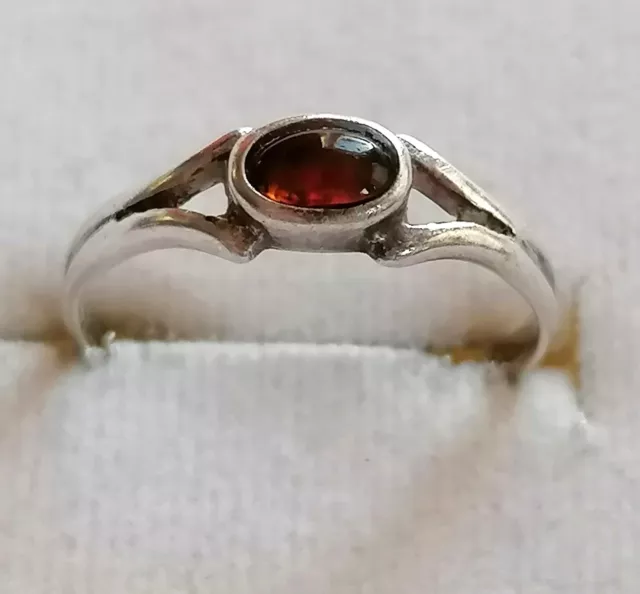 Antik Silber Ring 925 mit elegante Bernstein, Gr.56 , Art Deco 2