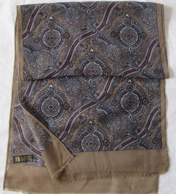 Écharpe Vintage ETRO - 70% Laine, 30% Soie - 56x140 Cm - Ton Rouge - Occasion