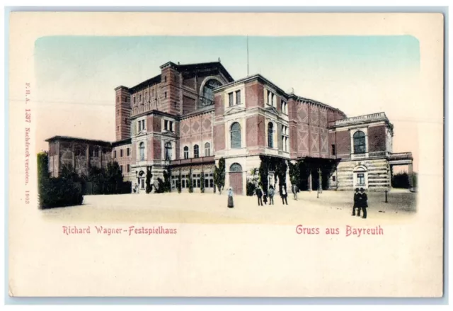 c1905 Richard Wagner-Festspielhaus Greetings from Bayreuth Germany Postcard