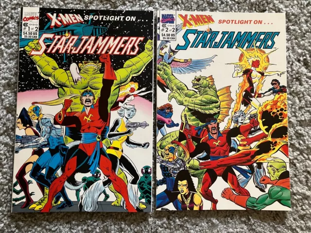 X-MEN SPOTLIGHT ON STARJAMMERS 1 & 2 - Marvel Comics 1990
