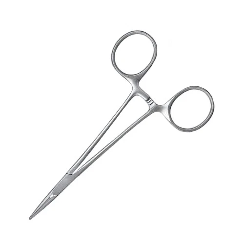 Pinza mosquito recta de acero inoxidable con bloqueo para perros 13 cm