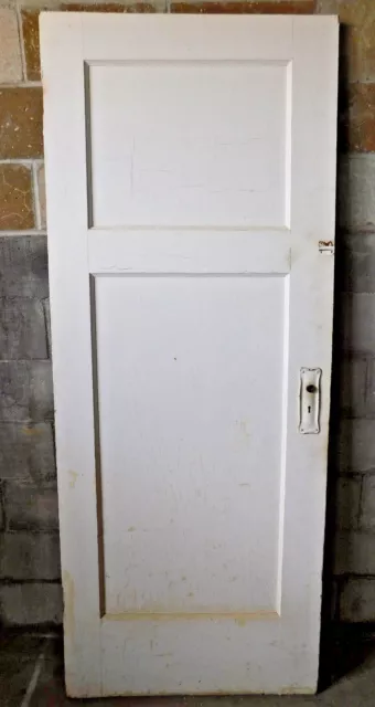 Antique Craftsman Style Two Panel Door - C. 1910 Fir Architectural Salvage 5