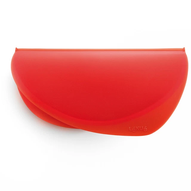 Cocina de microondas Lekue de silicona roja