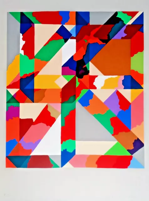 Piero Dorazio serigrafia firmata, con certificato cm 50 x 70.