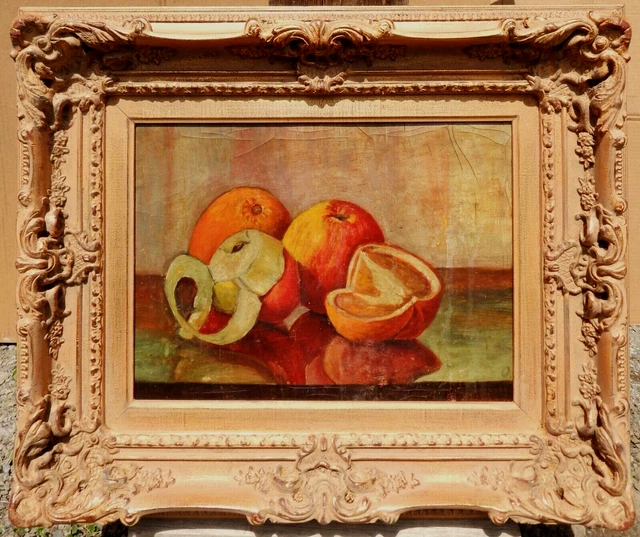 Ossip Lubitch (1896-1990) Old Expressionist Still Life Oil Painting #1 NO RES.
