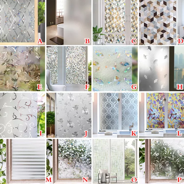 PVC Privacy Window Glass Film Sticker Static Cling Frosted For Bathroom Decor