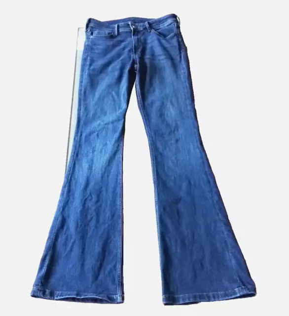 HM &Denim Mini Flare Stretch Jeans. Eur 38, UK 10, 32L