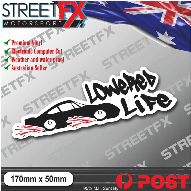 Lowered Life Sticker Decal Humour Funny JDM Stance Coilovers suspension illest