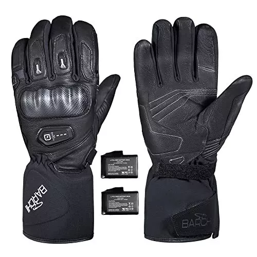 BARCHI Heated Gloves For Men And Women Rechargeable Motorbike Riding Black Work