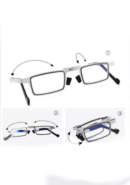 UK Men Women Ultra Light Titanium Screwless Foldable Anti-Blue Reading Glasses