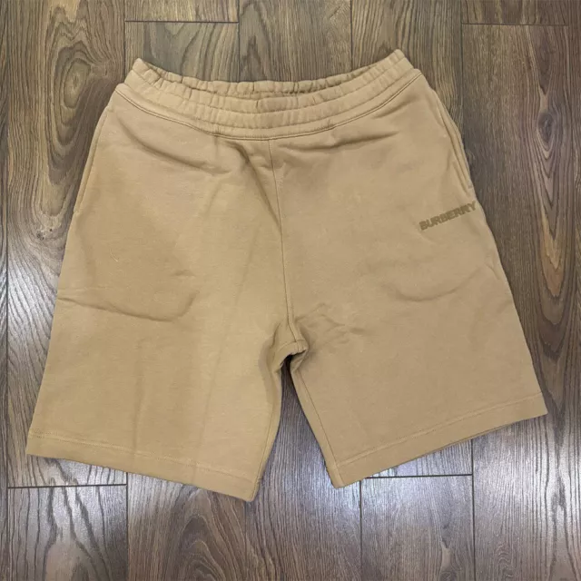 BURBERRY Logo Print Camel Track Shorts Pants Men