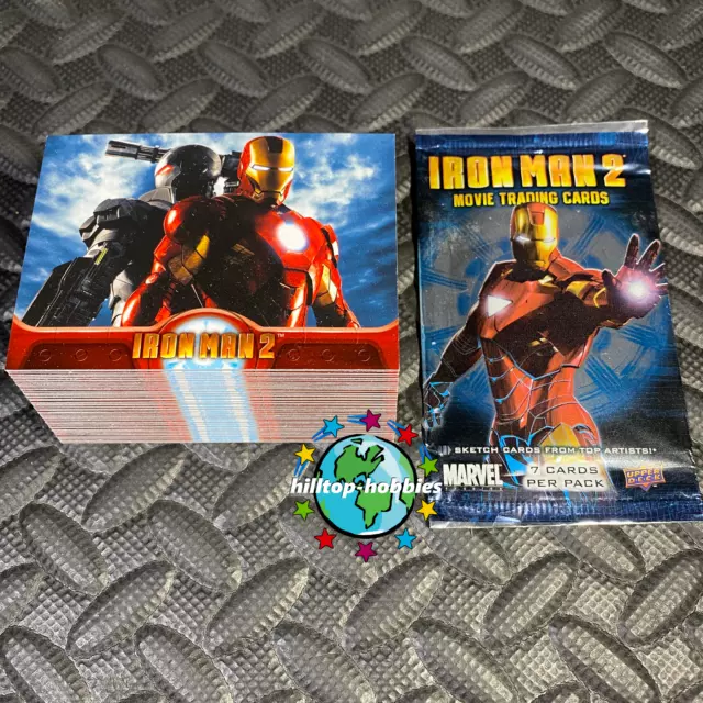 Marvel Iron Man 2 Complete 75-Card Movie Trading Cards Base Set 2010 Upper Deck