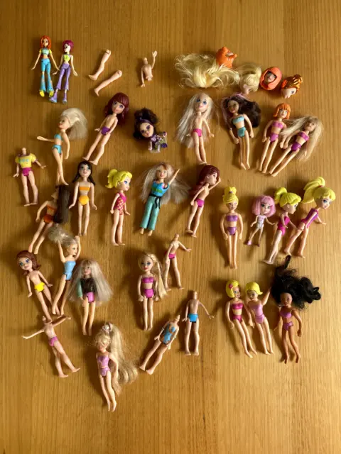 Polly Pocket Doll Figures Mixed Bundle Bulk Lot - Small Dolls