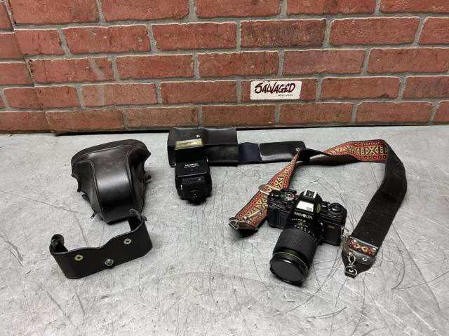 Minolta X-700 SLR Film Camera X700 Black Auto 360 PX W/Case & Lens