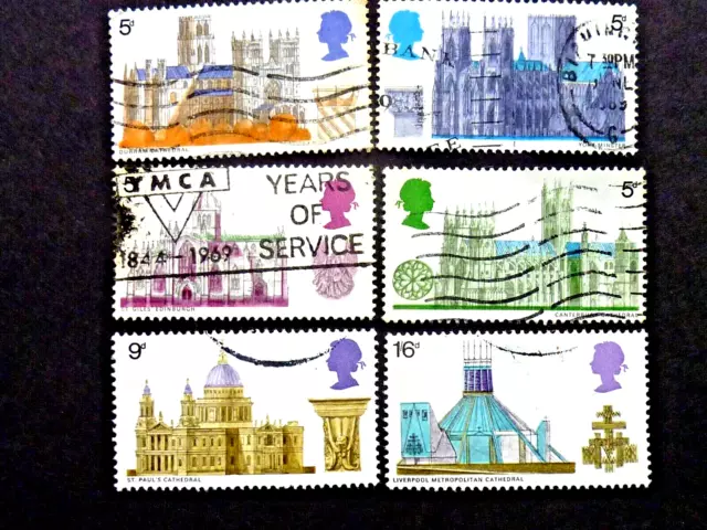 287 E ] Gb - Qe 11 - 1969 - Sg 796+ British Architecture - Cathedrals  Fine Used