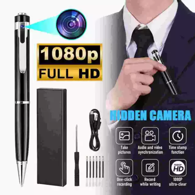 Pen Camera Hidden Spy Cam 1080P Pocket Video Recorder Security Mini Body HD DVR