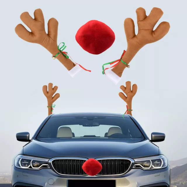 Weihnachten Rentier Auto Fahrzeug Nase Horn Kostüm Set