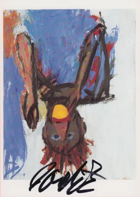 Georg Baselitz --- original signierte Kunstpostkarte "Orangenesser"  (27a)