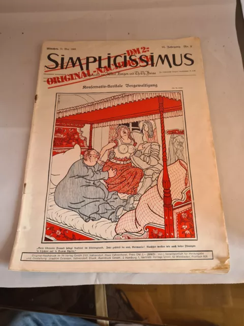 Nachdruck Zeitschrift simplicissimus 1909 Nachdruck