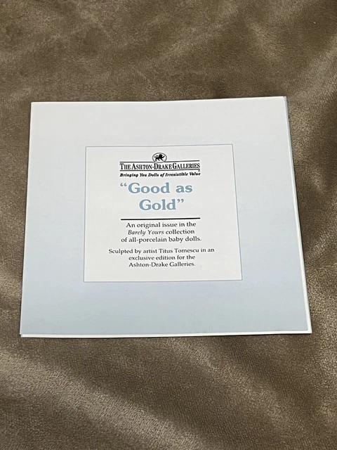 Ashton Drake “Good As Gold” Porcelain Doll Vintage 1997 Titus Tomescu 2
