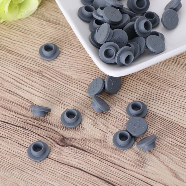 GLASS JAR RUBBER Seal The Gray Medical Bottle Stopper Silicone 12.21