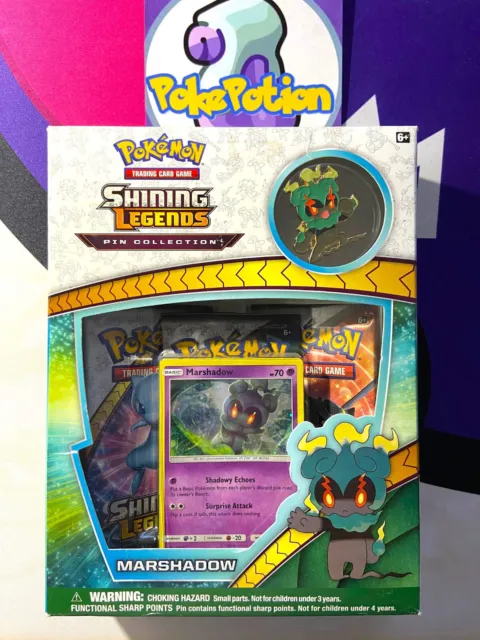 Pokemon TCG Shining Legends Pin Collection Box - Marshadow (2017) FACTORY SEALED