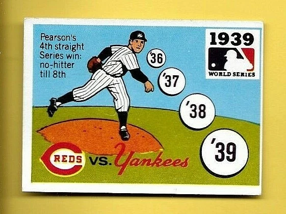 1971 Fleer R.G. LAUGHLIN WORLD SERIES 1939 Yankees v. Reds #37 Black Back EX+