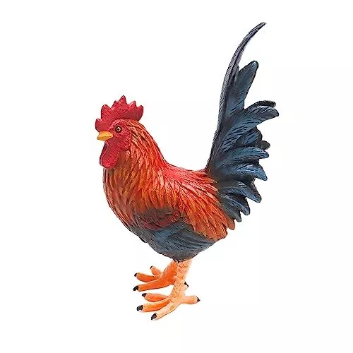 Hiawbon Rooster Figurine Resin Rooster Figure Realistic Farm Animal Simulatio...