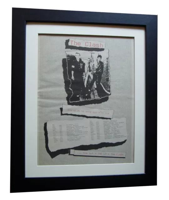 The Clash+White Riot+Tour Poster+Ad+1977+Framed+Original+Express Global Ship