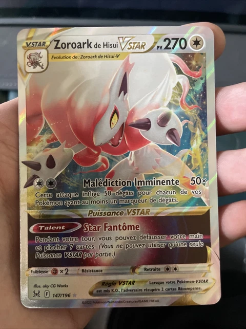 Carte Pokémon Zoroark de Hisui Vstar 147/196 FR neuve