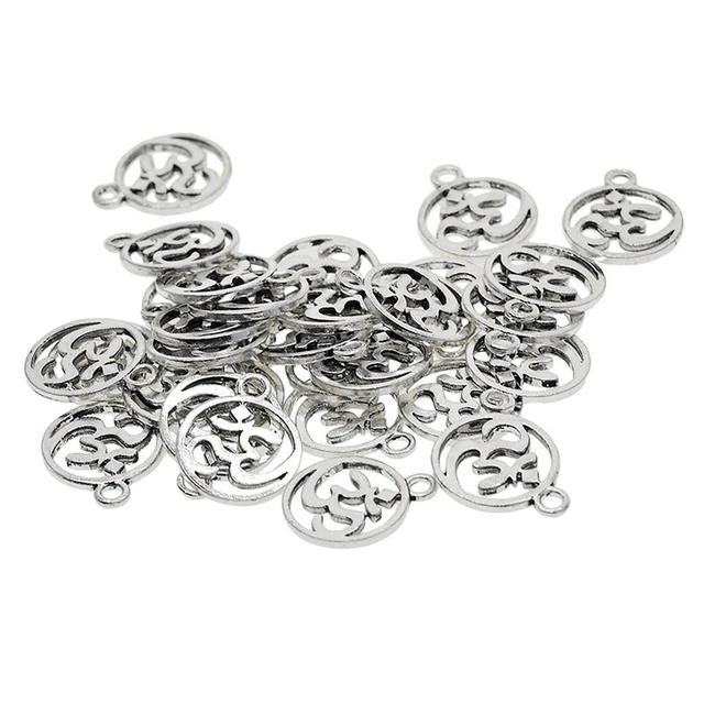 30 Stücke Tibetan Silber Aushöhlen   Charms Anhänger Halskette