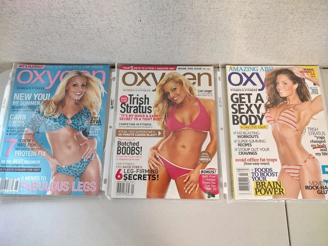 Oxygen Magazine Trish Stratus June 2002, Jan 2005, April 2011
