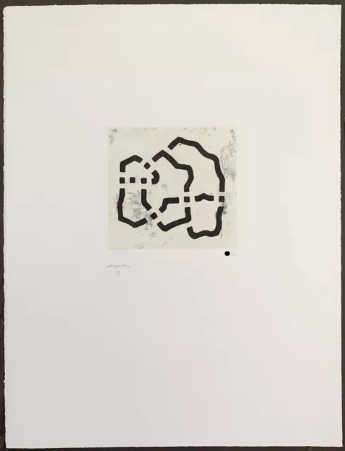 Eduardo Chillida. Grabado a la Punta Seca firmado a mano. Obra grafica