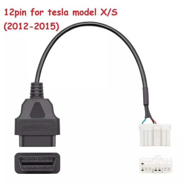 12Pin OBDII Diagnostic Cable Harness Adapter of New Energy for Tesla Model X S