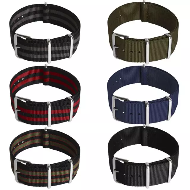 Nylon Bracelet Montre Watch Band Strap Militaire Sangle 18mm 20mm 22mm 24mm