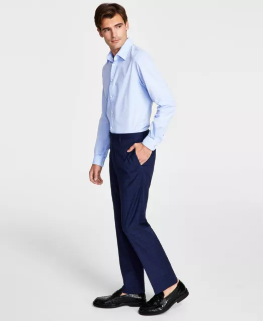 CALVIN KLEIN MENS Slim Fit Grey Plaid Dress Pants Blue 38 x 32 $22.50 ...