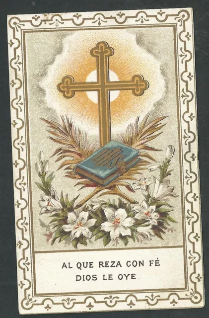 Estampa antigua de la Cruz image pieuse andachtsbild santino holy card