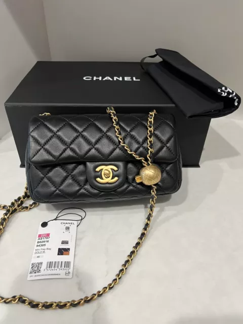 NWT 21B CHANEL Green Lamb Pearl Crush Mini Square Classic Rare Bag with  Receipt! $5,199.99 - PicClick