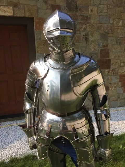 Medieval German Suit of Armour 16th Century Warrior~Steel Battle Armor Suit