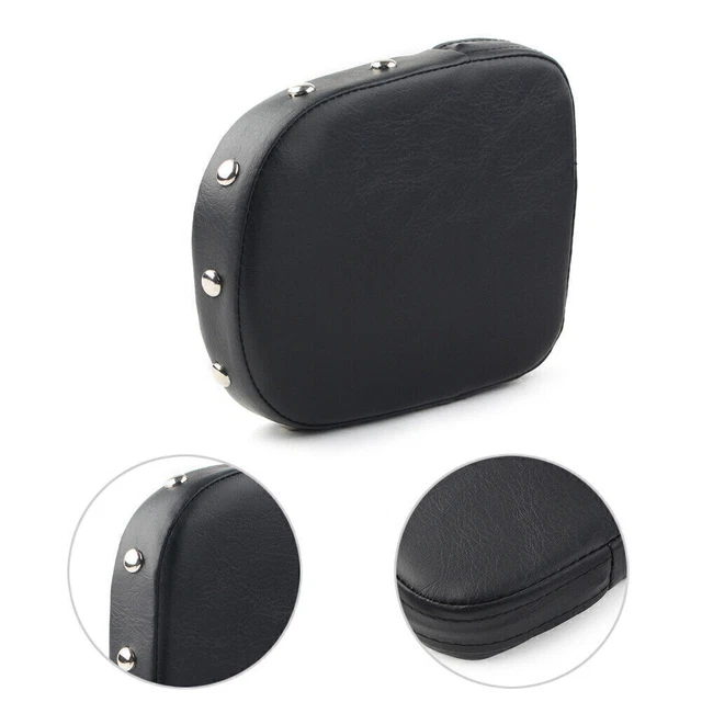 Tappetino cuscino schienale moto nero barra sissy adatto a Harley Suzuki universale