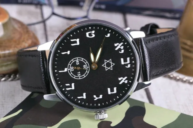 Wrist Watch Pobeda, Star of David in Hebrew, Soviet watches